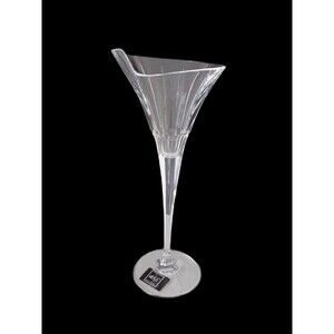 Mikasa 'COMPOSURE' Art-Deco Design Lead Crystal Taper Candleholder NWT